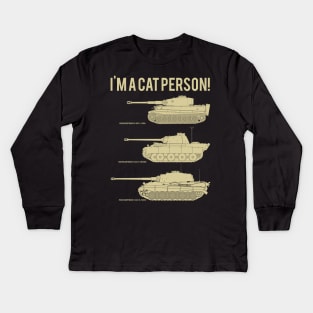 Tanks! im a cat person! Kids Long Sleeve T-Shirt